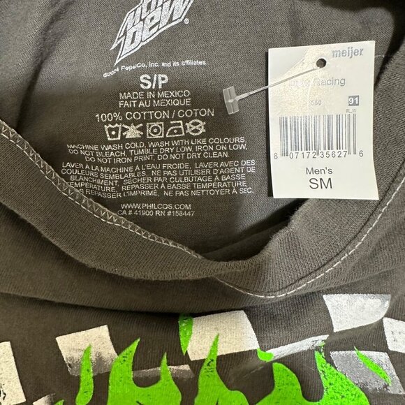 Mountain‎ Dew Racing Mens Size S Gray ‘Do The Dew’ Race Car T-Shirt NWT - Picture 4 of 4